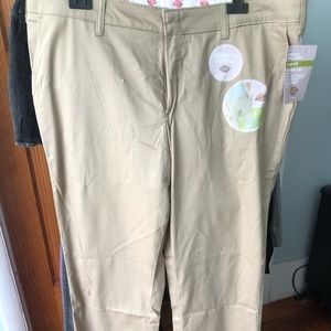 Slim Fit Straight Leg Stretch Twill Pants